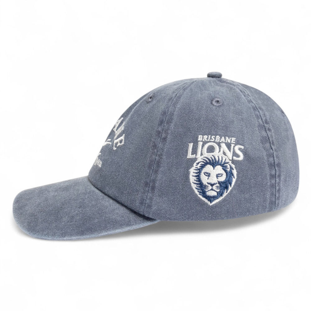 AFL Acid Wash Dad Cap - Brisbane Lions