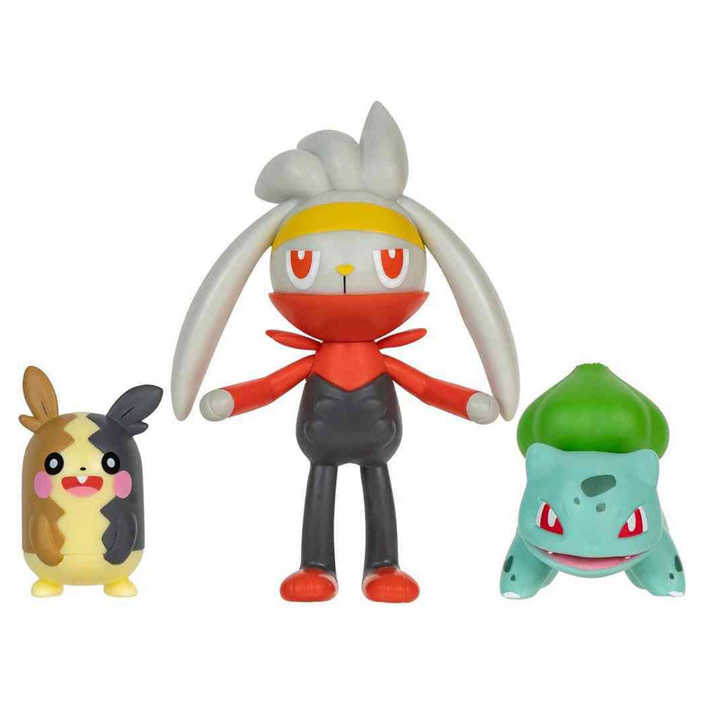 Pokemon 2 & 3 Inch Figure Pack - Morpeko, Raboot, Bulbasaur