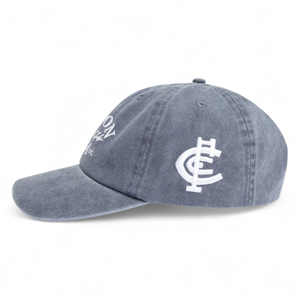 AFL Acid Wash Dad Cap - Carlton Blues