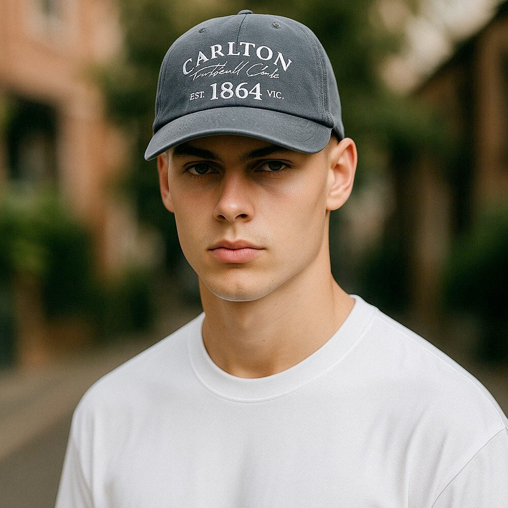 AFL Acid Wash Dad Cap - Carlton Blues