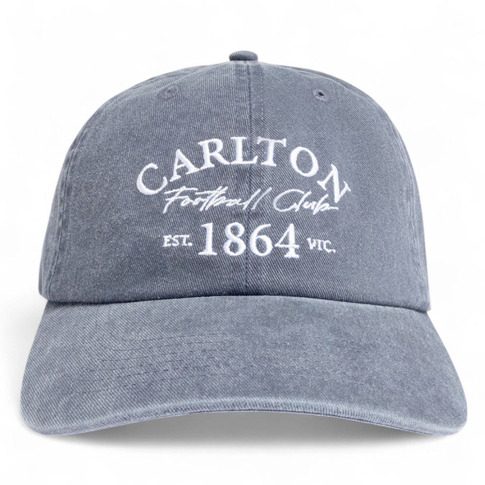 AFL Acid Wash Dad Cap - Carlton Blues