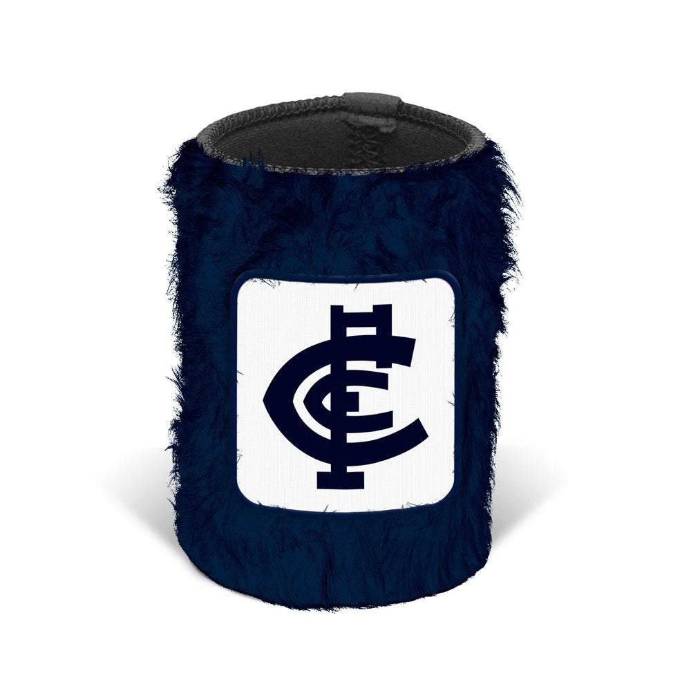 AFL Carlton Fluffy Can Cooler