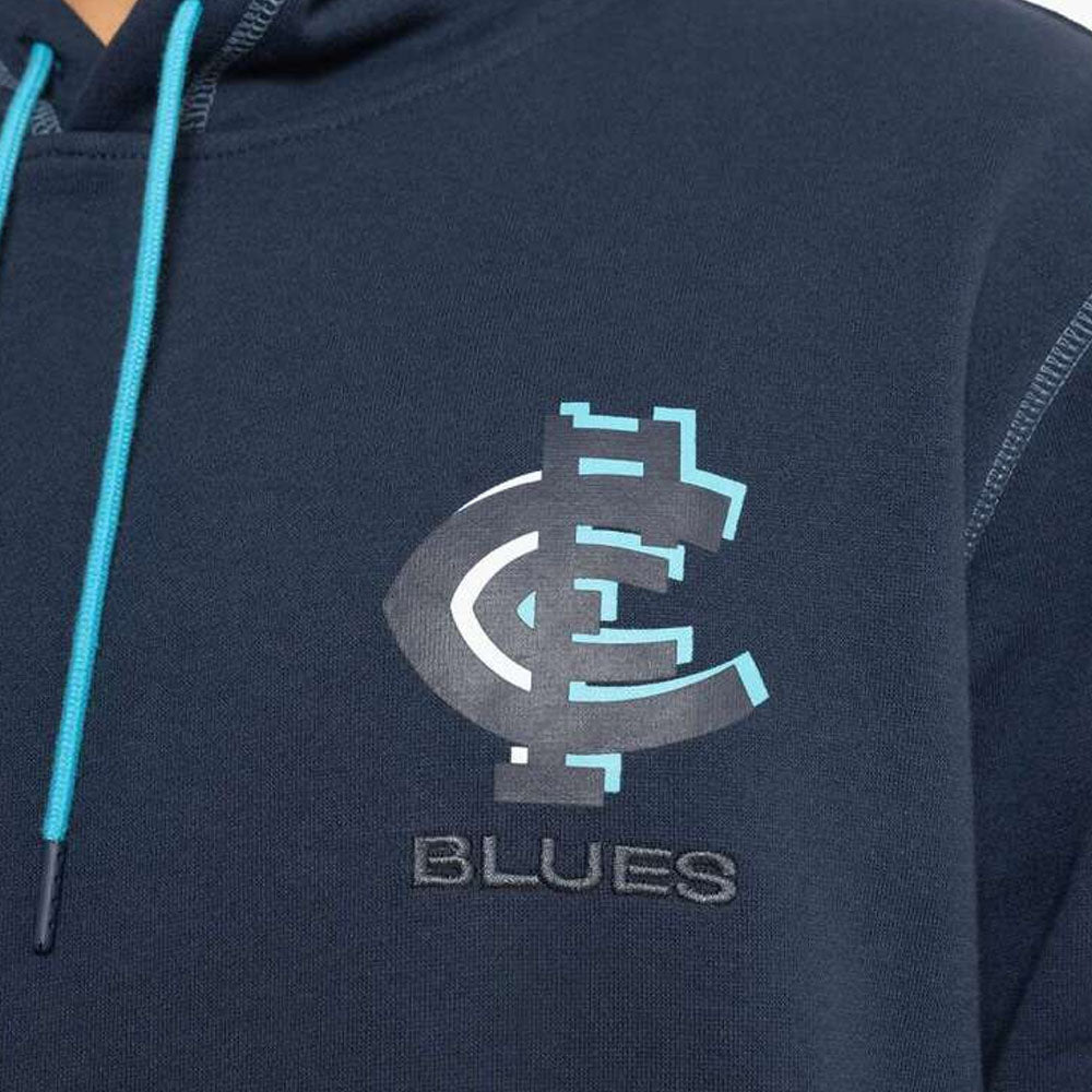 AFL Mens Shadow Hoodie Carlton Blues