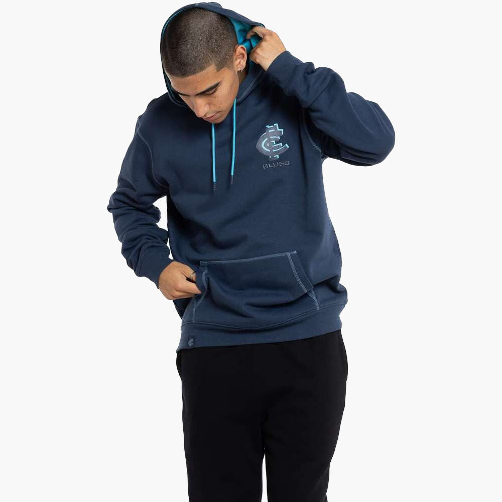 AFL Mens Shadow Hoodie Carlton Blues