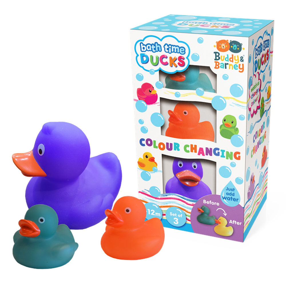 Buddy & Barney Bath Time Colour Changing Ducks Set