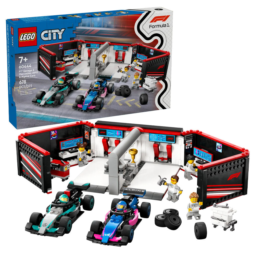 LEGO City F1 Garage & Mercedes-AMG & Alpine Cars - 60444
