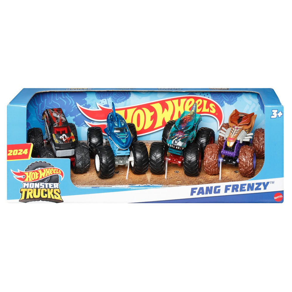 Hot Wheels Monster Trucks - Fang Frenzy 4 Pack