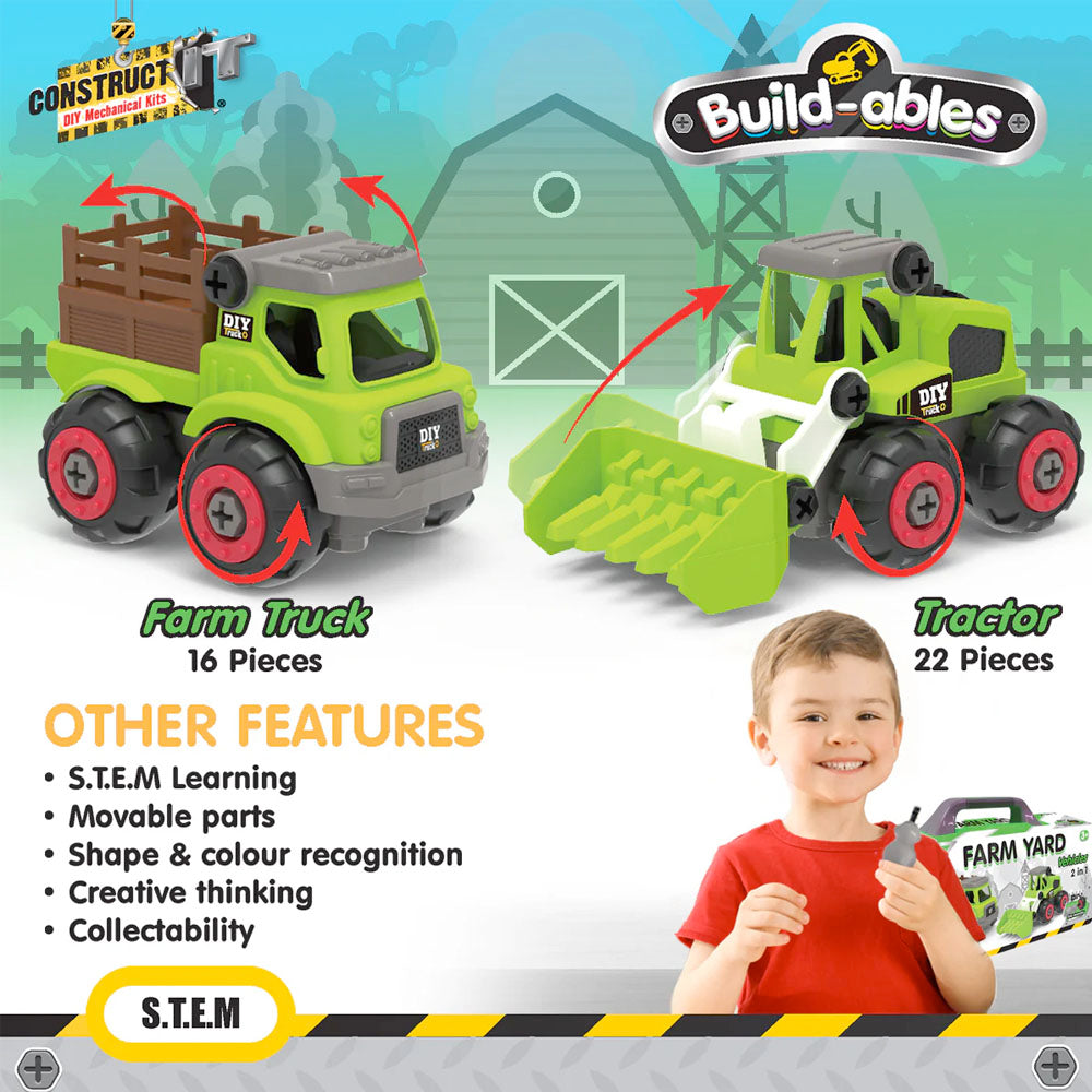 Construct It Build-Ables Farm Hand 2 In 1 Vehicles
