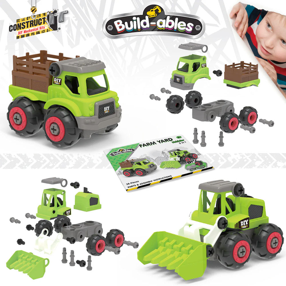 Construct It Build-Ables Farm Hand 2 In 1 Vehicles
