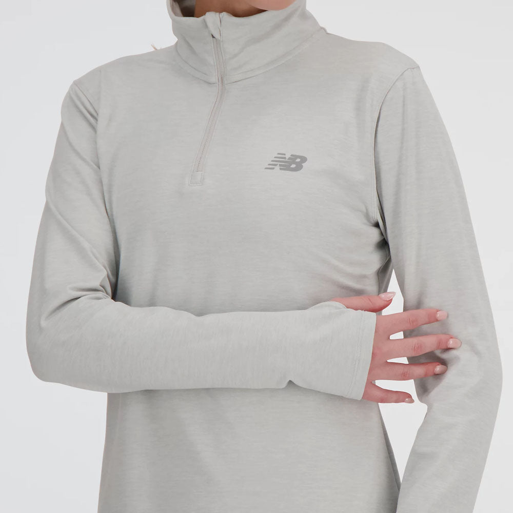 New Balance Womens Space Dye Quarter Zip Pullover