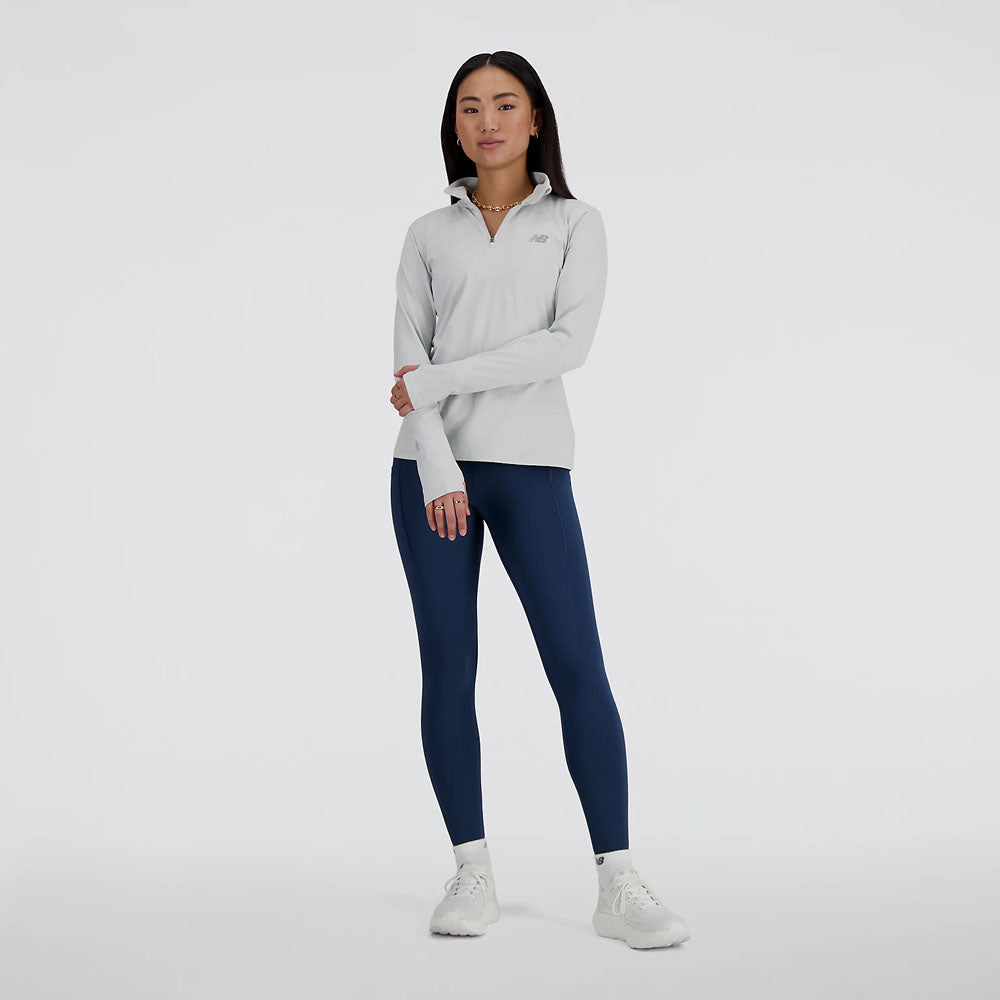 New Balance Womens Space Dye Quarter Zip Pullover