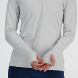 New Balance Womens Space Dye Quarter Zip Pullover