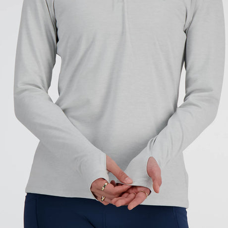 New Balance Womens Space Dye Quarter Zip Pullover