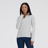 New Balance Womens Space Dye Quarter Zip Pullover