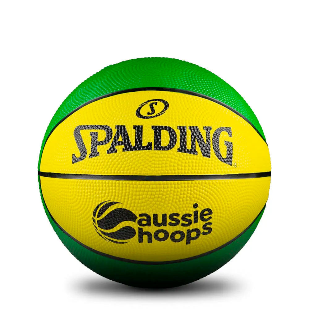 Spalding Aussie Hoops Outdoor Basketball Green/Gold