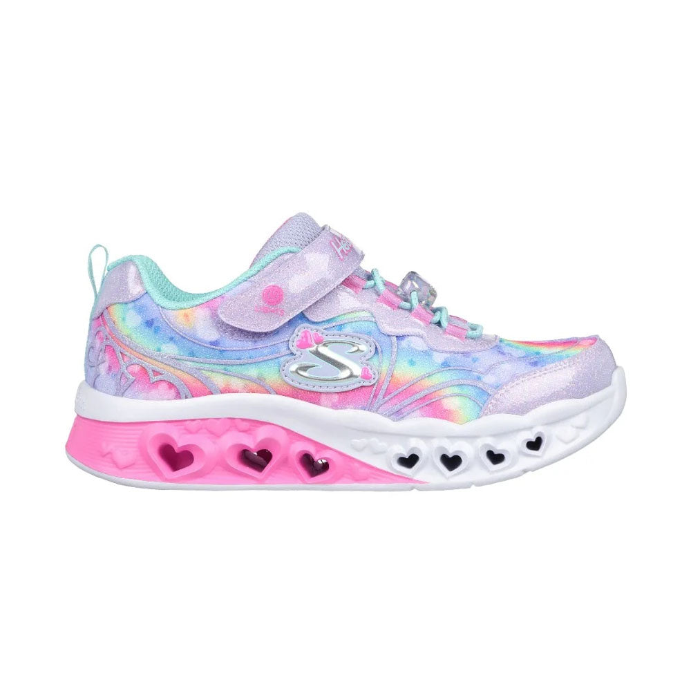 Skechers Kids Flutter Heart Lights - Groovy Swirl