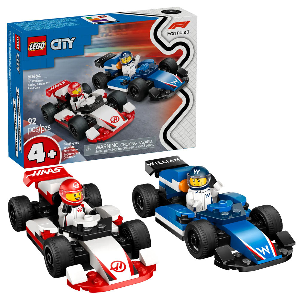 LEGO City F1 Williams Racing & Haas F1 Race Cars - 60464