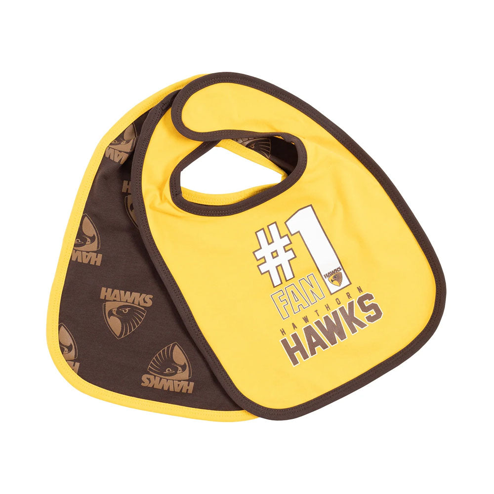 AFL Hawthorn Hawks Baby Bibs