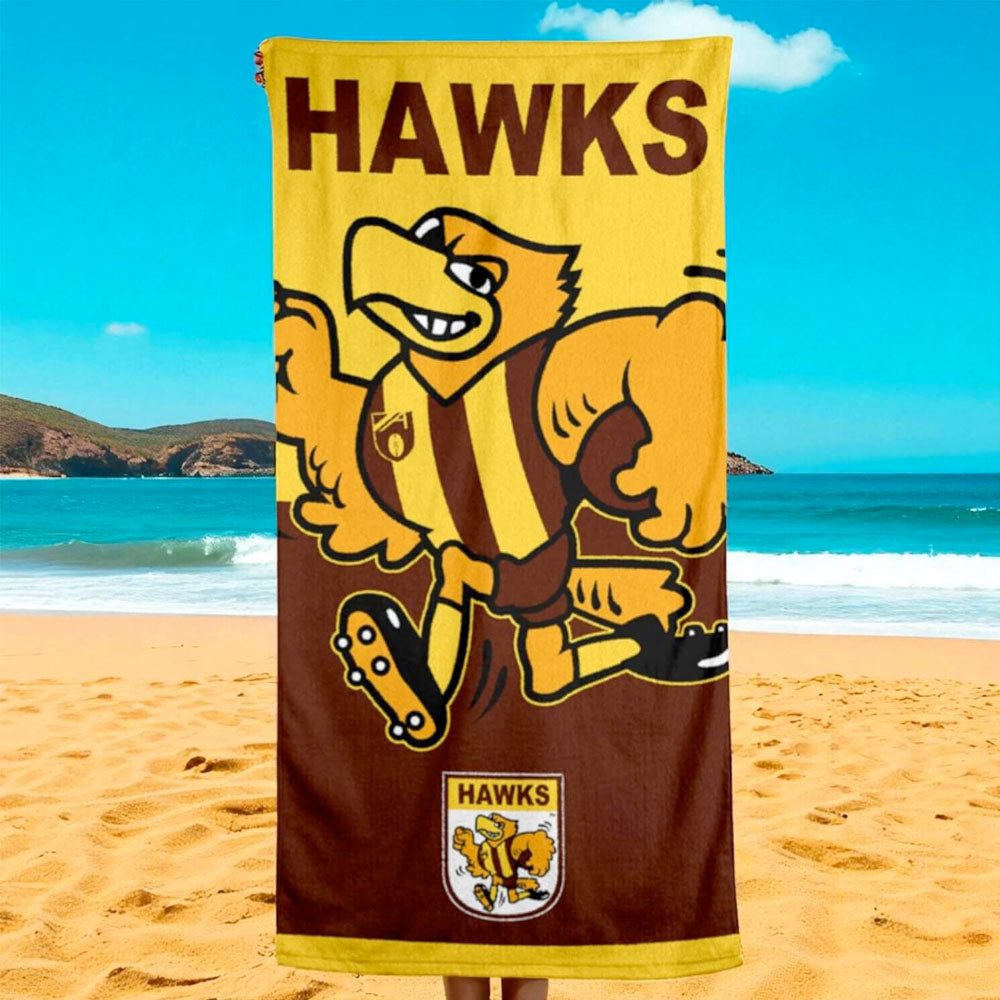 AFL Jumbo Beach Towel - Hawthorn Hawks