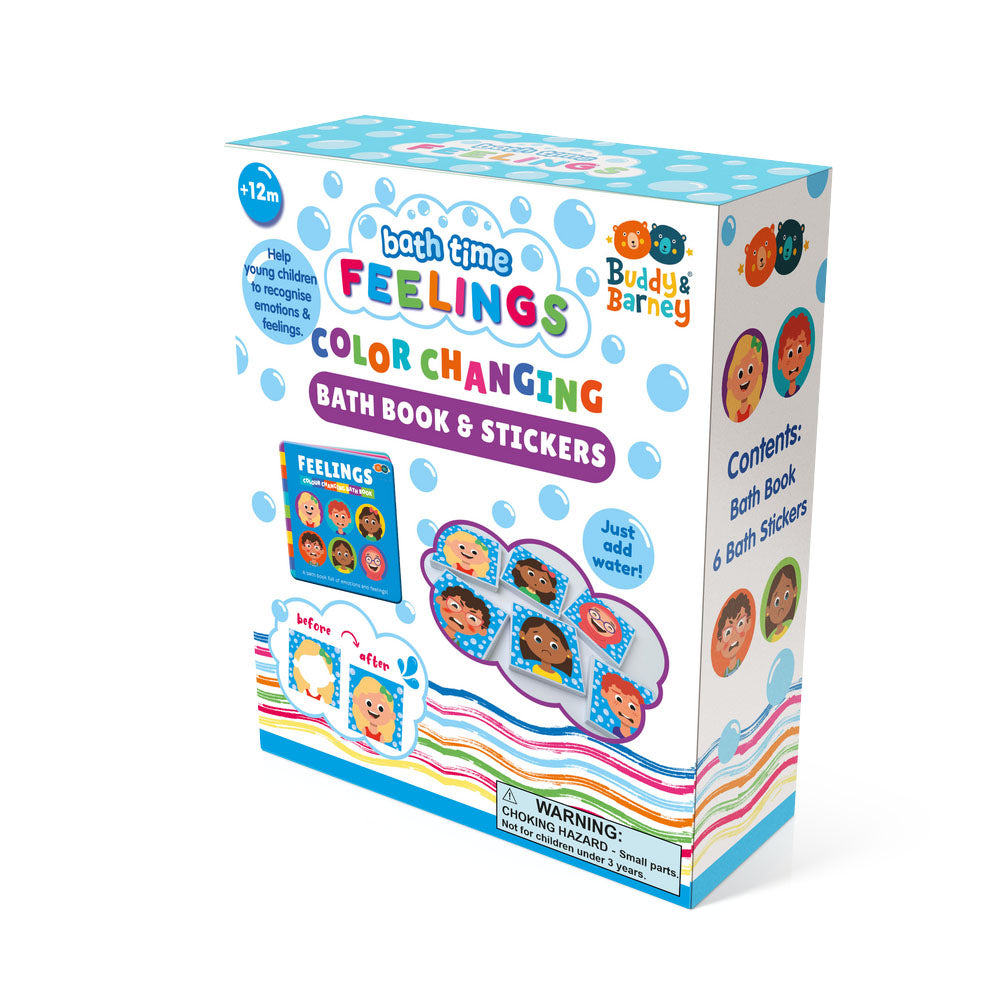 Buddy & Barney Colour Changing Bath Stickers - Feelings