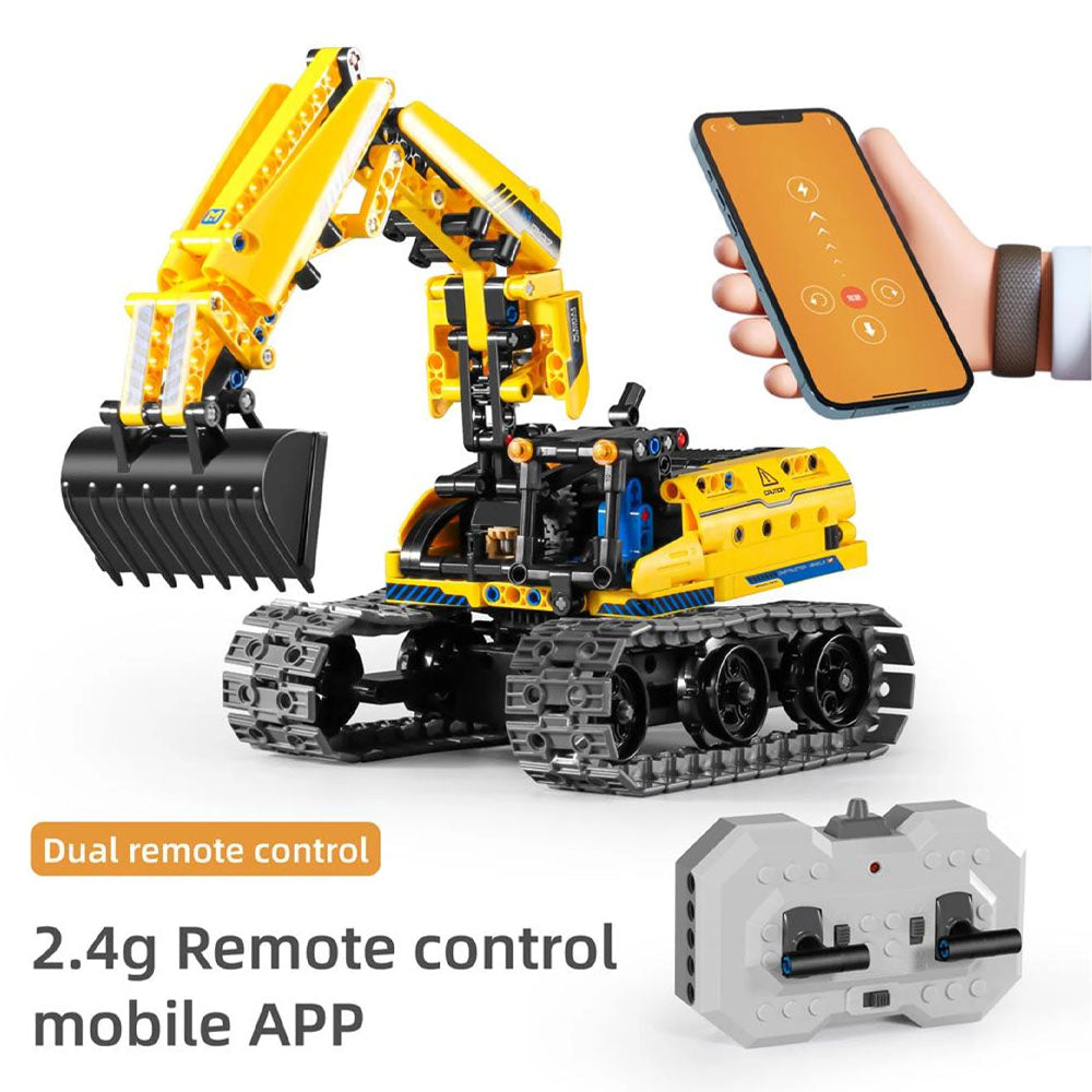 Mechanical Master 8037 RC Excavator & Robot 3in1 Stem Building Block Kit