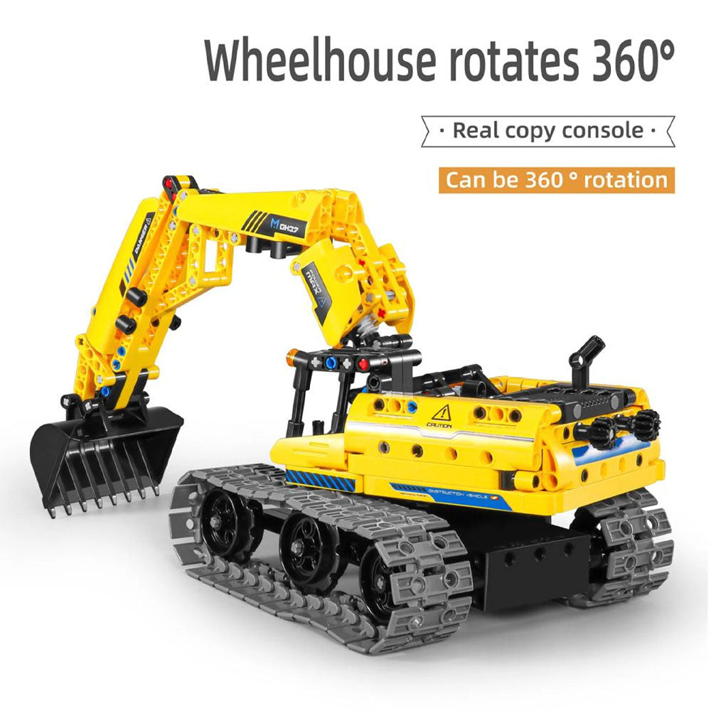 Mechanical Master 8037 RC Excavator & Robot 3in1 Stem Building Block Kit