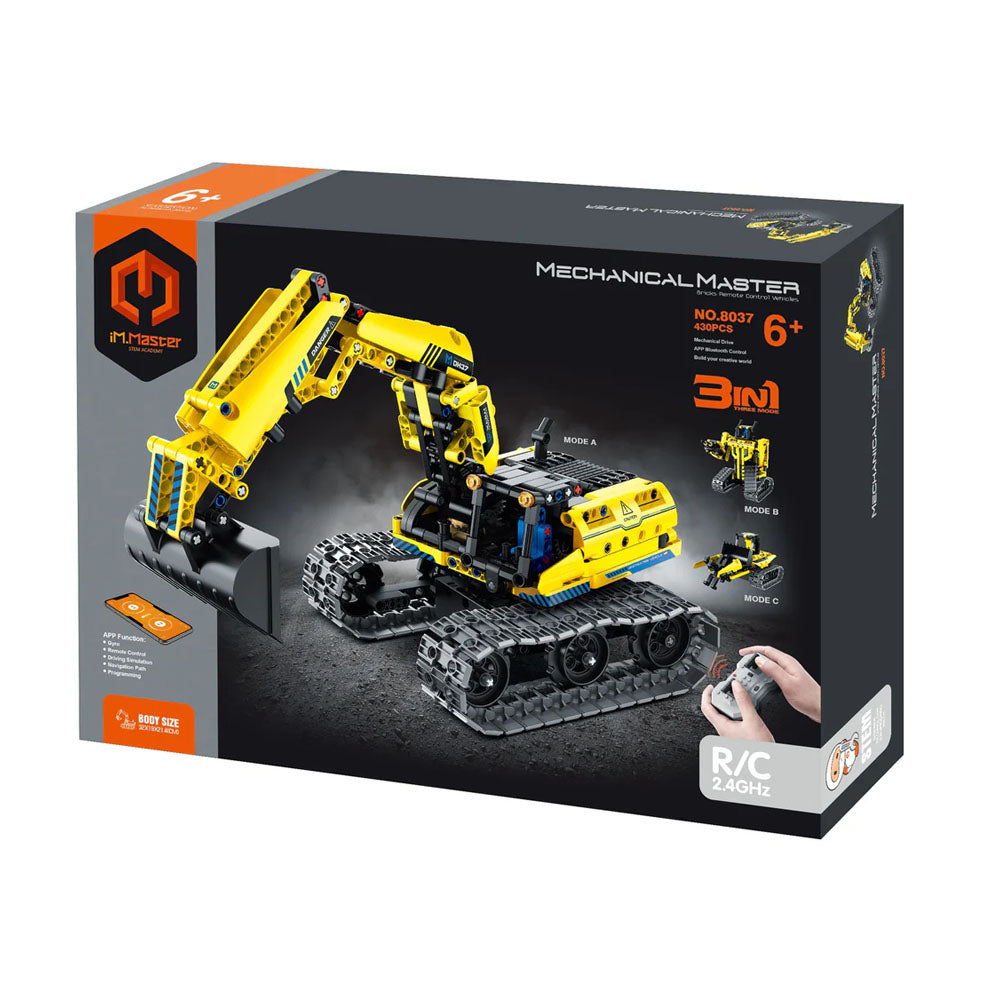 Mechanical Master 8037 RC Excavator & Robot 3in1 Stem Building Block Kit