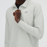New Balance Mens Space Dye Quarter Zip Pullover