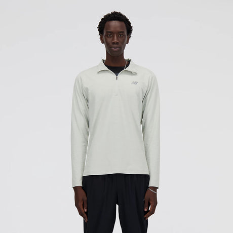 New Balance Mens Space Dye Quarter Zip Pullover