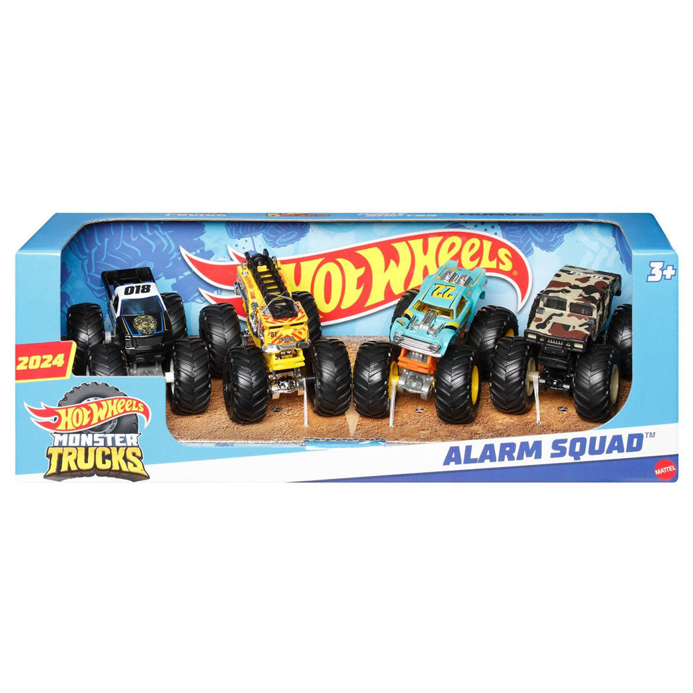 Hot Wheels Monster Trucks - Alarm Squad 4 Pack