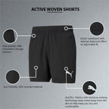Puma Mens Active Woven Shorts 5 Inch