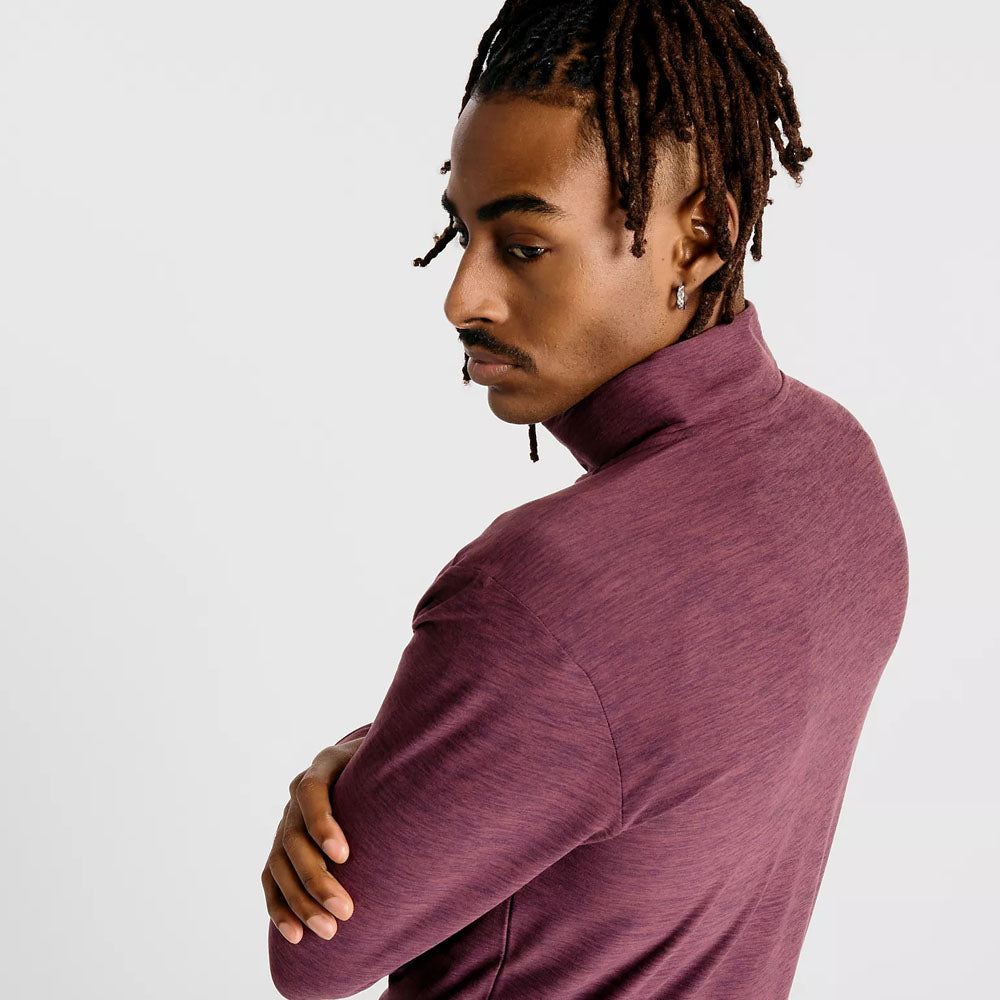 New Balance Mens Space Dye Quarter Zip Pullover