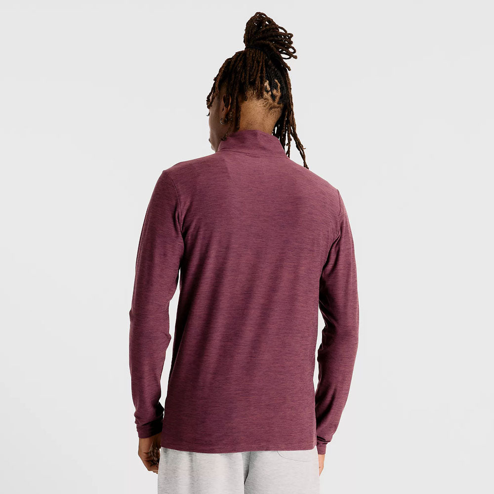 New Balance Mens Space Dye Quarter Zip Pullover