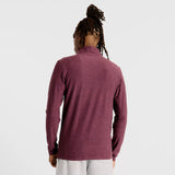 New Balance Mens Space Dye Quarter Zip Pullover