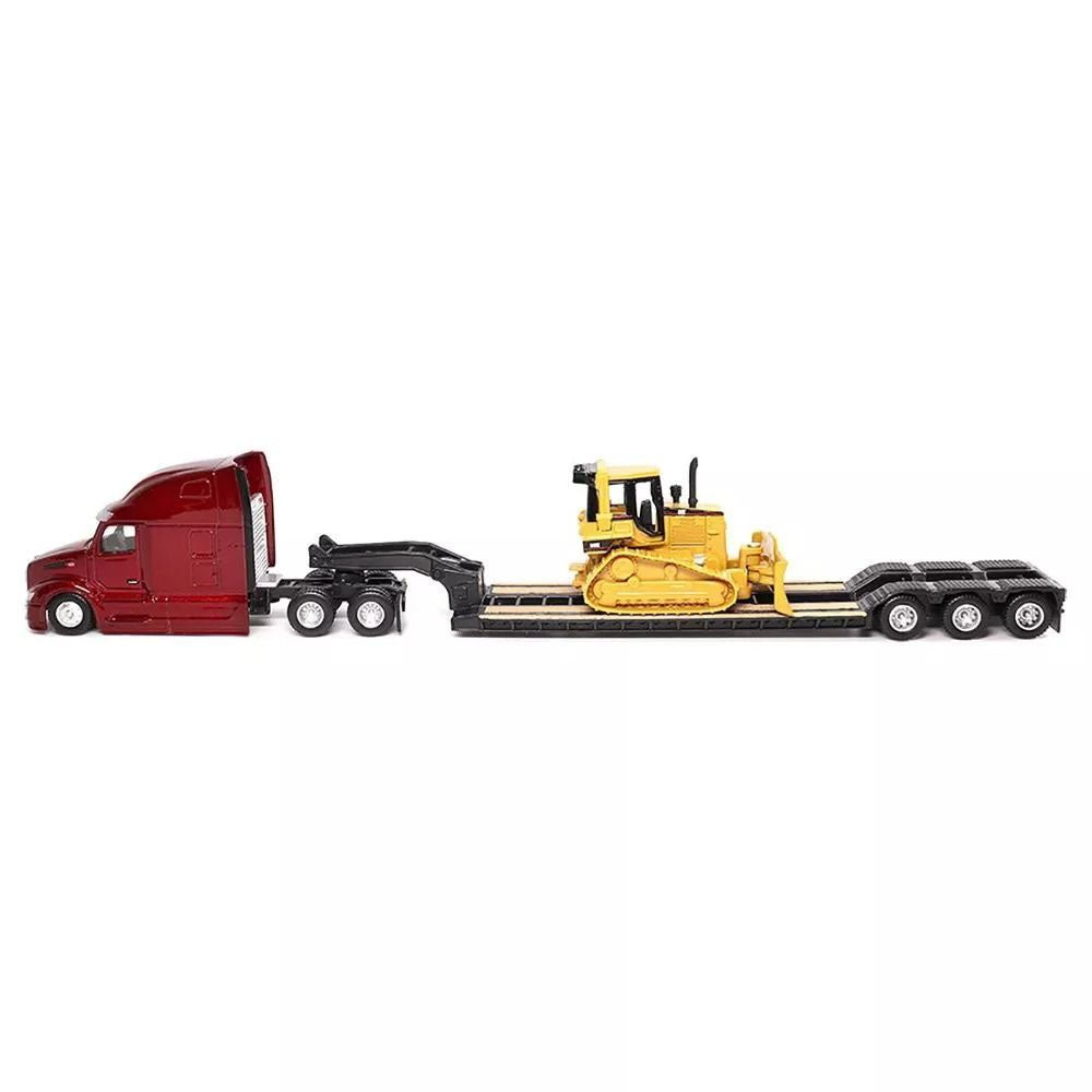 Diecast Masters 1:87 Scale Peterbuilt 579 Truck & Lowboy With DM5 Dozer