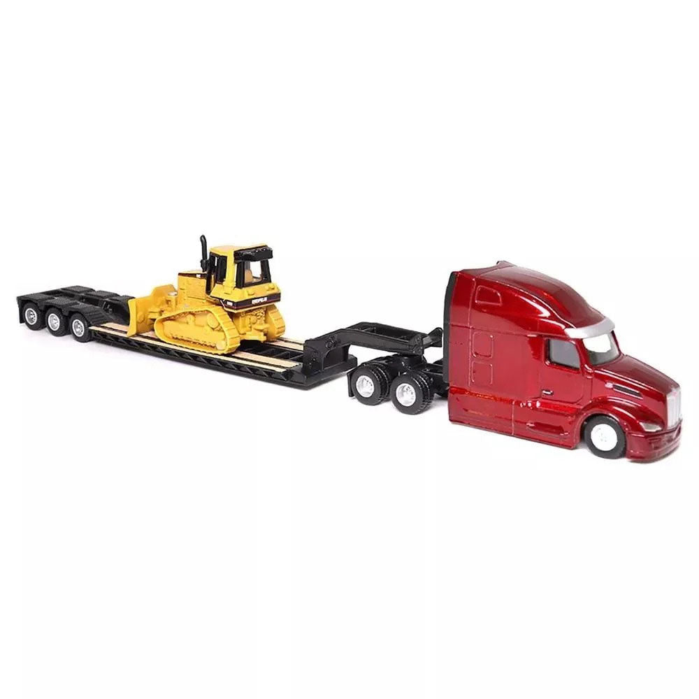 Diecast Masters 1:87 Scale Peterbuilt 579 Truck & Lowboy With DM5 Dozer