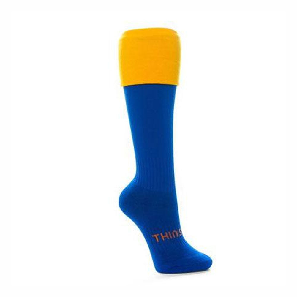 ThinSkins Football Socks - Royal - Gold Top