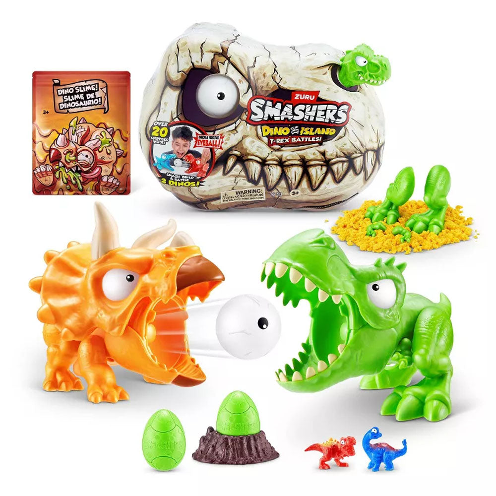 ZURU Smashers Dino Island Mini T-Rex Battle Playset