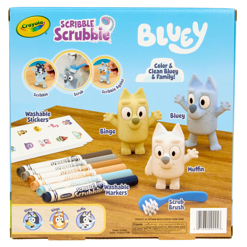 Crayola Bluey Scribble Scrubble 3 Character Set