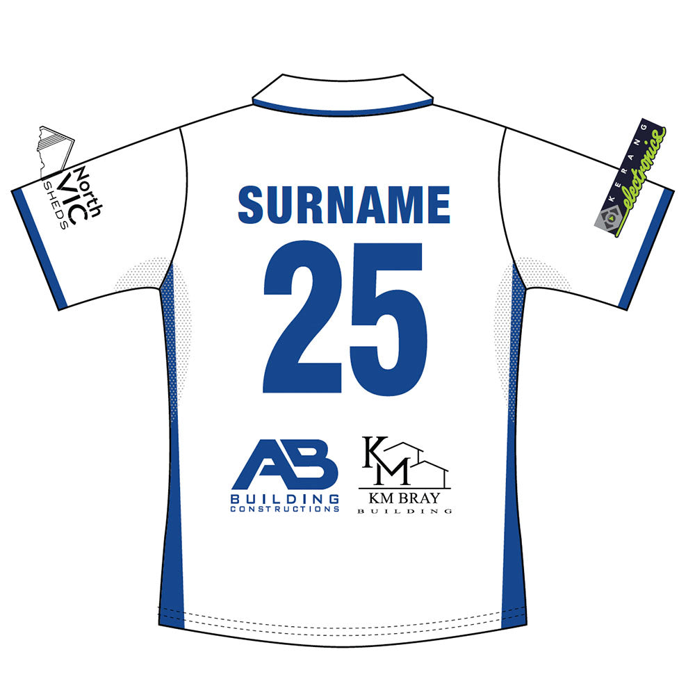 Loco Mens White Short Sleeve Playing Shirt Murrabit Cricket Club