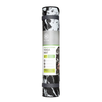 GAIAM PREMIUM SUPPORT DARK MARBLE 6MM YOGA MAT