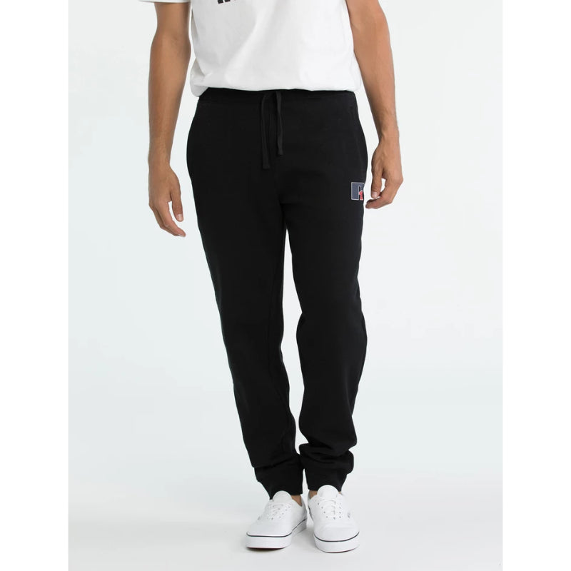RUSSELL ATHLETIC MENS LOGO TRACKPANT BLACK