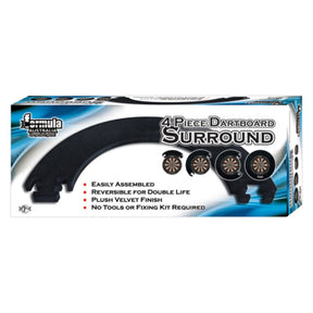 FORMULA SPORTS DARTBOARD SURROUND BLACK RED