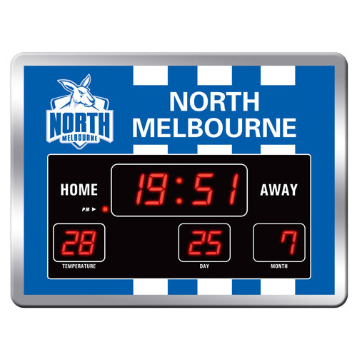AFL SCOREBOARD CLOCK NORTH MELBOURNE KANGAROOS