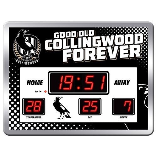 AFL LED SCOREBOARD CLOCK COLLINGWOOD MAGPIES