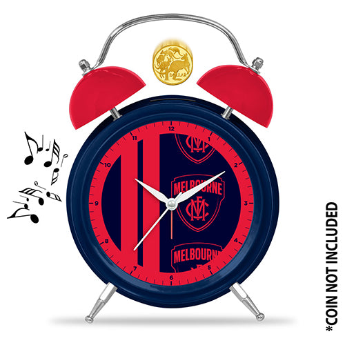 AFL MONEY BANK ALARM CLOCK MELBOURNE DEMONS