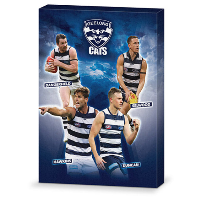 AFL 4 PLAYER CANVAS GEELONG CATS