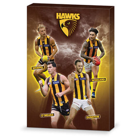 AFL 4 PLAYER CANVAS HAWTHORN HAWKS