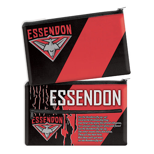 AFL SONG PENCIL CASE ESSENDON BOMBERS