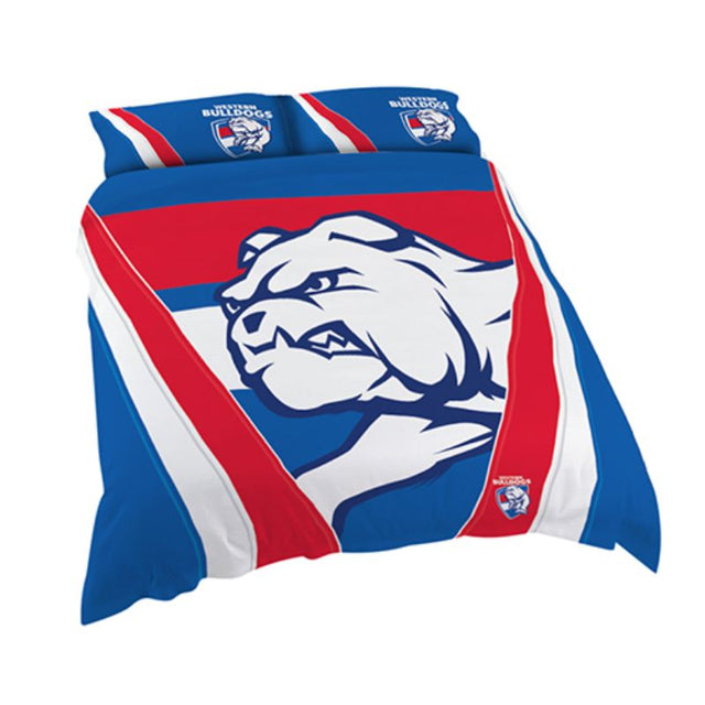 AFL QUILT COVER QUEEN WESTERN BULLDOGS